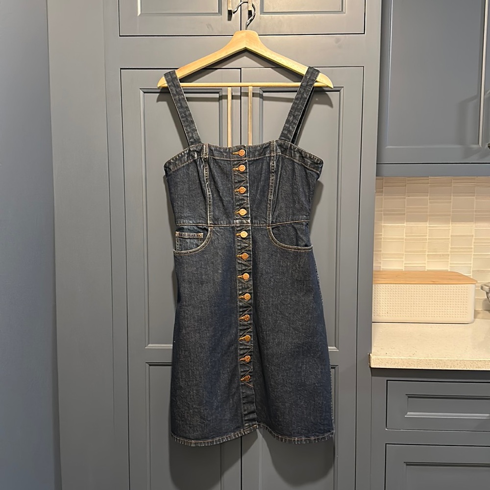 Madewell button-front denim jumper